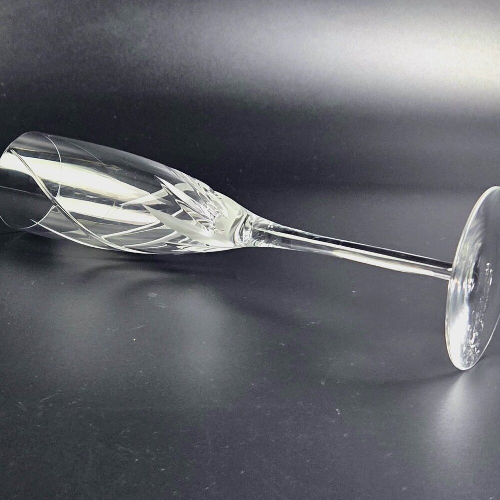 Vintage Beautiful Crystal Champagne Flute – 9 1/4" Tall – Single